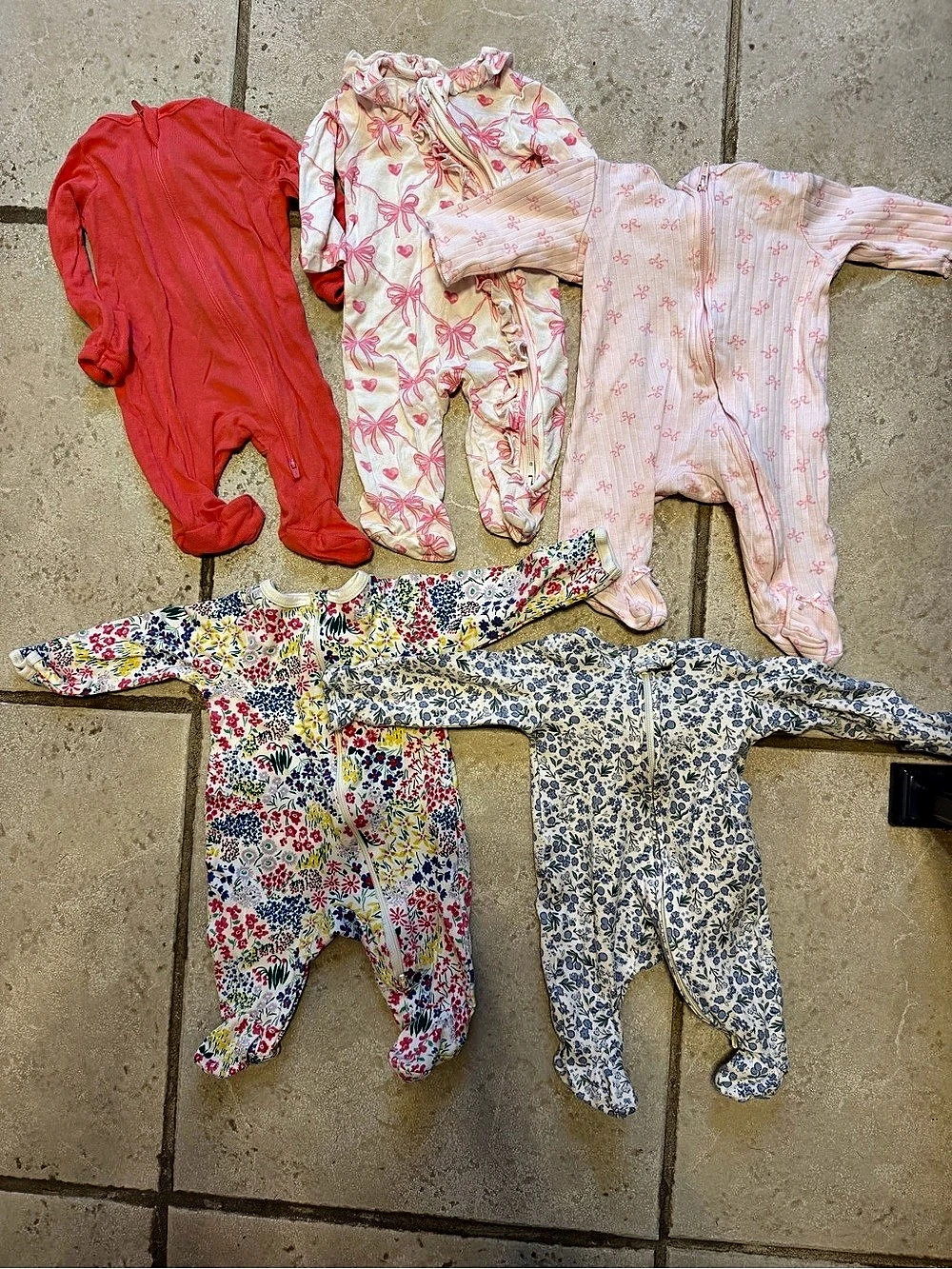 Baby girl newborn sleepers